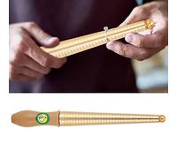 Generic Mandrin de Jauge D'anneau, Bâton de Mesure Pratique de la Taille des Doigts pour Bijoutier, Taille de Hong Kong, Cuivre plaqué or, Vitrine 1 Pièce