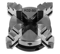 Generic Mandrin de Tour à Centrage Automatique à 4 Mâchoires de 50mm, Support de Filetage, Mandrin Manuel Compact pour le Travail du Bois et l'usinage des Métaux K02-50