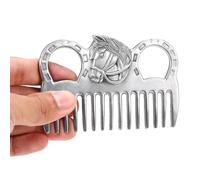 Generic Mane à Cheval et Brosse à Queue, Peigne de Curry pour Crinière de Cheval et Peigne de en Métal pour Nettoyer les Cheveux Enlevant des Nœuds de Sous-couche Lâches (3,9 pouces)