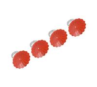 Generic Mangeoire à Anneaux pour Colibris à Main, Compacte, pour Se Rapprocher de L'extérieur, Cadeau pour Enfants et Amis, en Plastique, 4 Pièces (Rouge)