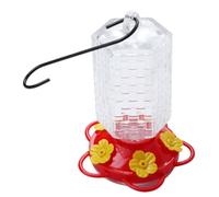 Generic Mangeoire à Colibris Anti-Fuite en Forme de Fleur, Mangeoire Suspendue pour Balcon de Jardin-Verre et Plastique 8.5x21.5cm