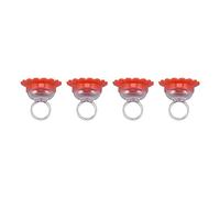 Generic Mangeoire à Main en Forme de Fleur de Couleur Vive, 4 Pièces, Mangeoire pour Oiseaux pour Observation de Fenêtre en Extérieur, Cadeau de Voyage Portable (Fleur Jaune)