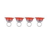 Generic Mangeoire à Main en Forme de Fleur de Couleur Vive, 4 Pièces, Mangeoire pour Oiseaux pour Observation de Fenêtre en Extérieur, Cadeau de Voyage Portable (Rouge)