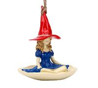 Generic Mangeoire à Oiseaux de Jardin, Statue de Sorcière Enchanteresse pour Espace Extérieur, Cour, Patio, Résine 5,9x4,7 Pouces