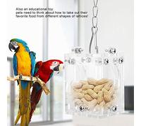 Generic Mangeoire à Perroquets en Acrylique, Jouets éducatifs pour Oiseaux, Hamster, Lapin, écureuil, Ensemble de 6 Assiettes, Blanc, 1,8 X 2,0 X 3,0 Pouces