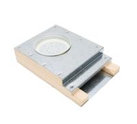 Generic Mangeoire d'entrée de Ruche, Mangeoire d'entrée Avant Pratique en Bois et en Aluminium pour Vérifier le Niveau de Sirop, Outil 'alimentation de Rucher avec Conception de Pot en Verre