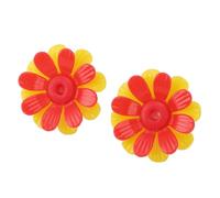 Generic Mangeoires pour Colibris Fleurs de Remplacement, Ports d'alimentation Haute durabilité Pièces de Rechange Couleurs Vives Appel Naturel 30 Pièces pour l'extérieur (Jaune + Rouge (avec Noyau