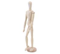 Generic Mannequin d'artiste en Bois, Articulations du Corps Flexibles, Modèle de Marionnette avec Support, Mannequin de Dessin pour la Maison, le Bureau, la Décoration