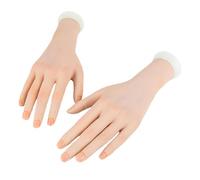 Generic Mannequin d'entraînement à la main réaliste pour femme, organisateur de bijoux, Flexible pour les ongles en acrylique, formation pratique, anneaux de