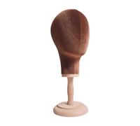 Generic Mannequin Tête Support Cap Chapeau Perruque Rangement Multifonction Bois Tissu Pp Adapté à Maisons Boutiques Salons Magasins Vêtements Marchés, Brun