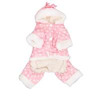 Generic Manteau d'hiver pour Chiot, Protection des Poils, Veste à Capuche, Facile à Porter, pour Les Races Moyennes à Petites comme Border Collie (M)