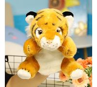 Generic Marionnette à Main Tigre en Peluche Douce pour Raconter des Histoires et Jeux de Rôle, pour Enfants et Adultes, Matériau en Coton PP (White)