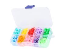 Generic Marqueurs de Point, Accessoires à Tricoter Marqueurs de Crochet avec Boîtier de Stockage 10 Couleurs 100pcs Tricoting Stitch Marker Counter Crochet Locking Aedle Clamp/Holder pour Tricot