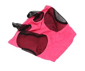 Generic Masque Anti-Mouches en pour Cheval avec Tissu tricoté Respirant pour Une Protection Efficace et Un Port Confortable pour Les Chevaux (Rose Rouge)