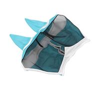 Generic Masque Anti-Mouches pour Chevaux avec Oreilles en Tissu tricoté Doux, Masque de Cheval en Respirante, Protection des Yeux, Couverture élastique pour Chevaux, Longue Tenue dans Les Pâturages,