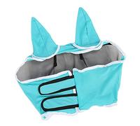 Generic Masque Anti-Mouches pour Chevaux, Protection UV Complète du Visage et des Oreilles, Housse en Polyester Respirant Confortable pour Chevaux, Taille Réglable, Facile à Nettoyer (S)