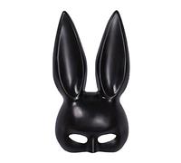 Generic Masque de Lapin à Longues Oreilles, Masque de Pâques pour Masqués, Accessoires de Théâtre, noir