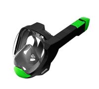 Generic Masque de Plongée Complet avec Vue à 180 °, équipement de Plongée en Apnée Anti-Fuite de Conception Professionnelle pour Adultes avec Claire, Orange, Taille S/M (S/M)