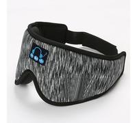Generic Masque pour les yeux 3D sans fil Bluetooth - Occultant - Respirant - Son stéréo - Casque de sommeil - Gris