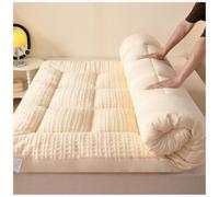 Géneric Matelas Japonais Épais De Futon, Protection Pliable De Ressort | For le camping et la chambre d'amis - Literie de voyage légère, facile à enrouler.(Weiß,150x200cm)