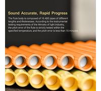 Generic Matériau ABS 16 Tuyaux Pan Flute G-A2 clé Pan Pipe pour L'amélioration de la santé Instrument à Vent Traditionnel Chinois avec étui de Transport (Yellow)