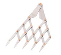 Generic Matériau en Acier Inoxydable pour Séparation D'espace égal pour les Projets de Couture - Placement des Ongles Décoratifs - 1 X Règle à Distance égale (5 dents sans fonction de verrouillage)