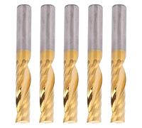 Generic Mèches de Routeur en Spirale en Acier Rapide, Ensemble de Fraises en Bout Simples et Pratiques, Mèche de Routeur CNC pour Métaux Non Ferreux 5 Pièces