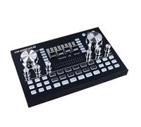 Generic Mélangeur de Carte Son en Direct Professionnel 48 V pour Enregistrement en Streaming PC Téléphone Portable Universel, Support OTG Double Canal, Batterie au Lithium, Matériau de Plaque