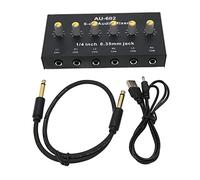 Generic Mélangeur de Ligne Stéréo, Mini Mélangeur de Son, 6 Canaux Mono, sans Distorsion, Contrôle du Volume Indépendant, Design Moderne, Entrée 6,5 Mm, Petite Sortie Club pour Microphone Guitare