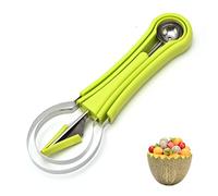 Generic Melon Baller Scoop Set Multifonctionnel en Acier Inoxydable Cuillère à Fruits Désosseur de Graines Pastèque pour Séparateur de Pulpe et Trancheuse de Fruits Matériau PP et Acier (we)