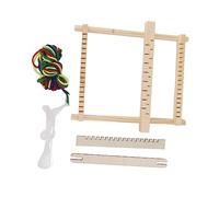 Generic Métier à Tisser pour Enfants, Développement de la créativité Artisanale, Bois Durable, 18x16cm, Cadeau Parfait pour les Jeunes Artisans