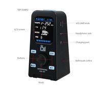 Generic Métronome électronique de Conception Classique, Haut-parleur BT, écran LCD Rechargeable, Métronome Vocal pour Guitare, Batterie, Mini Piano Guzheng avec Volume Réglable et Grand écran LCD,