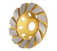 Generic Meule Diamantée Robuste de 4 Pouces, Disque de Polissage à 12 Segments pour Béton, Marbre, Roche, Jaune