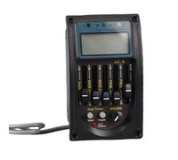 Generic Micro de Guitare 5 Bandes Réglable avec écran LCD pour un Réglage et une Amplification Faciles Lors des Performances en Direct, Noir, ABS + Métal