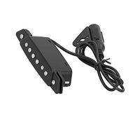 Generic Micro de Guitare Matériau Magnétique en Néodyme de Haute qualité Tons Doux pour les Joueurs de Guitare Acoustique Folk Noir 1 Pièce Micro à Clipser sans Trou pour les Performances sur Scène