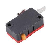 Generic Micro-interrupteurs Poussoirs 10 Pièces, Boutons Fiables à 2 Broches pour Jeux D' Classiques, Boîtier en Acrylique de Haute Précision, Design Noir et Rouge