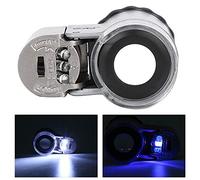 Generic Microscope Loupe Portable 50X avec Lumière LED, Identification Claire pour L'évaluation des Bijoux, adapté à la Détection des Billets de Banque