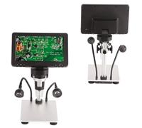 Generic Microscope Numérique de qualité Industrielle avec écran HD et Télécommande, Microscope électrique 12MP pour la Réparation des PCB, Maintenance de la Montre, Vérification de l'