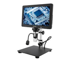 Generic Microscope Numérique Haute Définition de 10,1 Pouces, Grossissement 1500X pour L'inspection des Pièces de Monnaie, Conception Portable avec 8 Lumières LED Réglables
