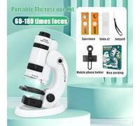 Generic Microscope STEM pour Enfants, Jouet éducatif à Grossissement 60-180X avec Lumière LED, pour Les Garçons et Les Filles de 6 Ans et Plus (Genericf4pa17nsx5-2209014KM33-2)