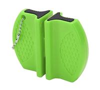 Generic Mini Affûteur de Couteaux Portable, Outil de Poche Double Face Efficace pour le Camping et L'extérieur (GREEN)
