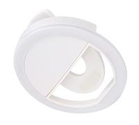 Generic Mini Anneau Lumineux pour Selfie, Lumière Douce Réglable pour la Diffusion en Direct, Lampe de beauté Portable pour L'autophotographie, Matériau ABS, Design Compact