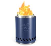 Generic Mini Brasero sans fumée Foyer Portable de Table Brasero par des granulés ou du Bois, Foyer de Table à Combustion sûre, avec Sac de Transport, 2 Mini bâtons et Tapis Ignifuge, 25 × 18 cm