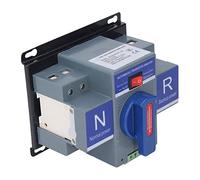 Generic Mini Commutateur de Transfert Automatique à Double Puissance, Sûr et Fiable pour le Matériel Photovoltaïque Domestique, Argent, 1 Pièce pour les Hôpitaux et les Magasins (50A)