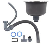 Generic Mini évier Rond Durable en Acier Inoxydable, avec Conception Anti-éclaboussures, Diamètre de 30cm pour Lavabo de Cuisine