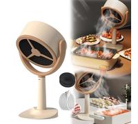 Generic Mini Hotte de Bureau Portable, Ventilateur de Purificateur d'Air de Fumée, Montage Mural, Hotte Aspirante, Abricot + Kaki, Faible Bruit, 8 Watts, 5 Volts, 35 x 21 x 15 cm