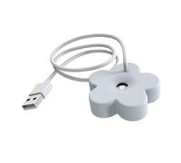 Generic Mini Humidificateur USB, Mini Humidificateur en Forme de Fleur 1,5 W 5 V pour le Bureau (WHITE)