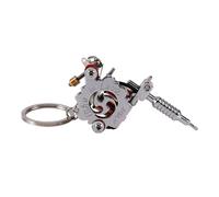 Generic Mini Machine à Tatouer Portable avec Pendentif Léger et Porte-clés en Alliage de Zinc plaqué Platine 14 X 4,1 Cm pour les Amateurs de Tatouage