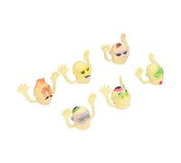 Generic Mini Marionnettes à Doigts Effrayantes, Jouets Interactifs de Monstres d'halloween pour Les Enfants de Fête, Marionnettes à Main Réalistes, à 6 Doigts en PVC