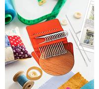 Generic Mini Métier à Tisser Kit D'outils de Tissage Machine à Tisser Durable Facile à Utiliser pour des Réparations Rapides Artisanat ABS Orange 1 Ensemble (orangé doré #60)
